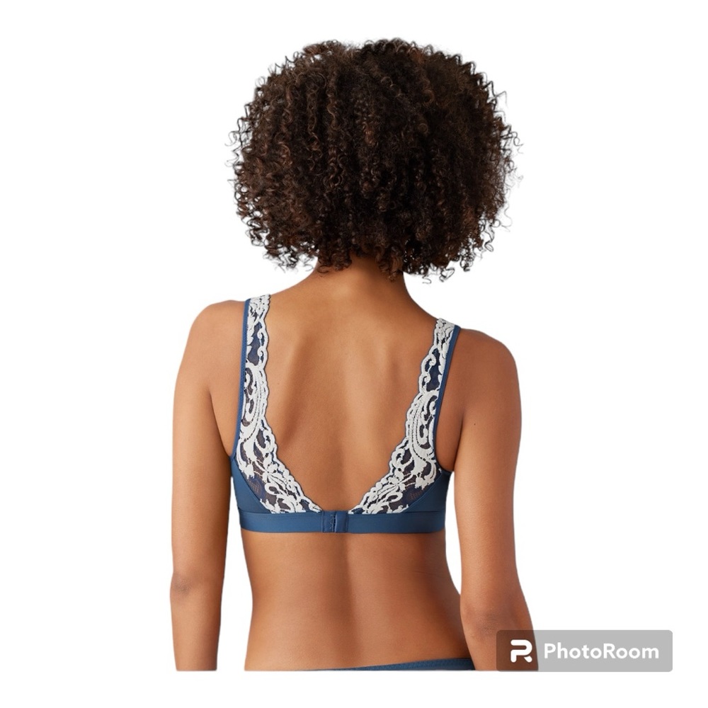 WACOAL Instant Icon Bralette Deep Teal Bluegrass Size Medium - Picture 2 of 8